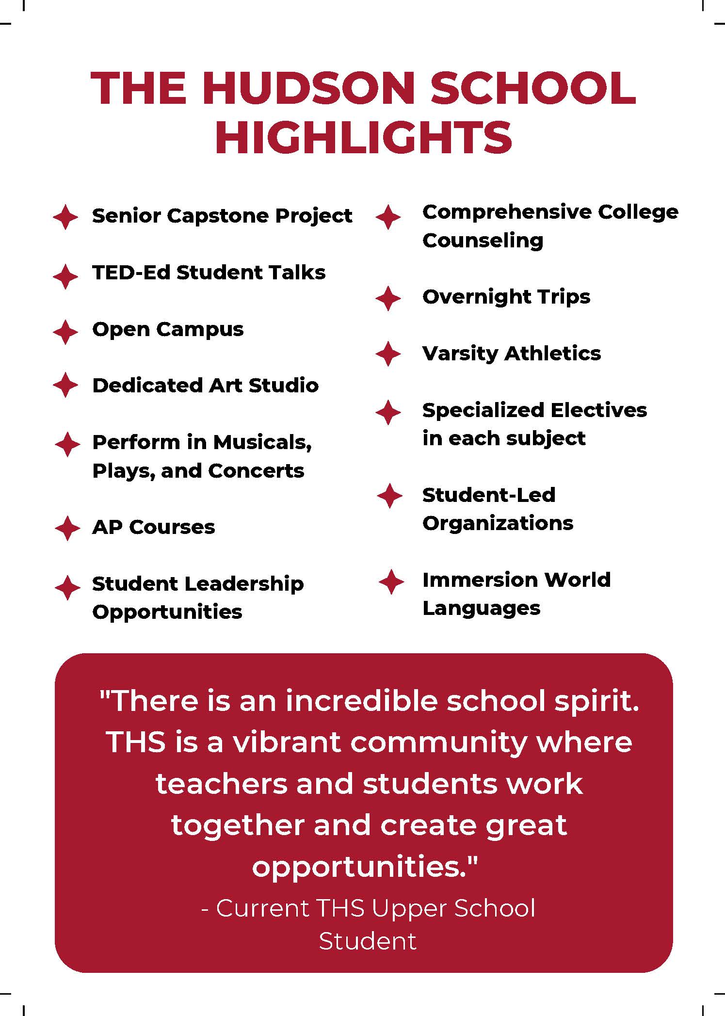 Upper School Overview